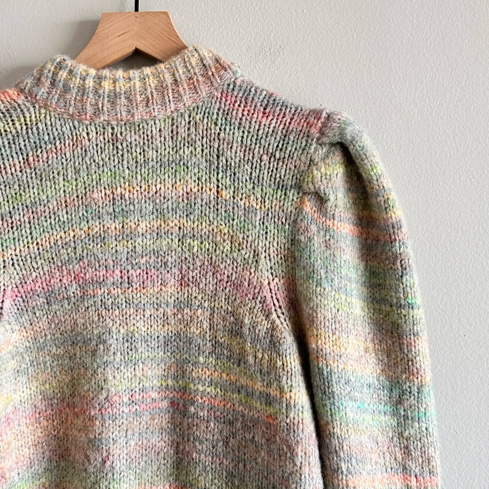 LoveShackFancy Wilford Boyfriend Cardigan Sweater | Autumn Rainbow Size X-Small - Picture 14 of 16